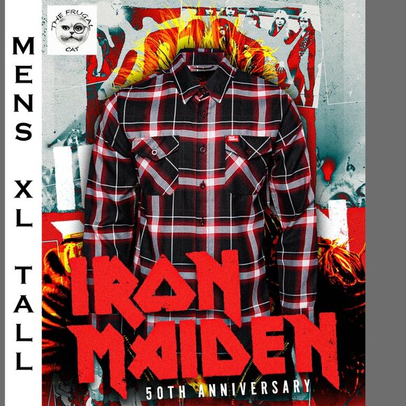 DIXXON FLANNEL x IRON MAIDEN Flannel Shirt Collab - Men's XL Tall  XLT